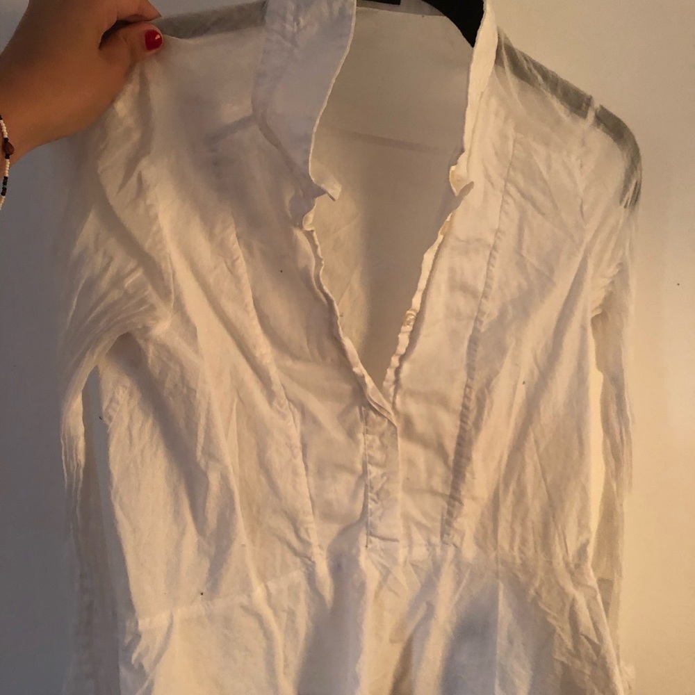 White button down blouse
